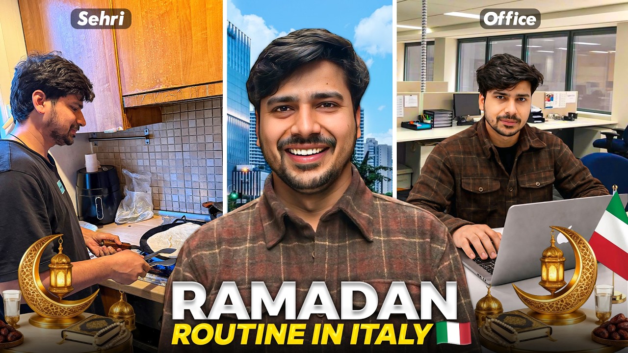 First Ramzan Away from Home 🇵🇰❤️ | Life in Italy During Ramadan | Routine of Office, Sehri & Iftar