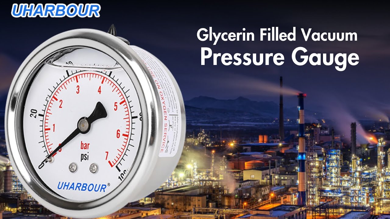 UHARBOUR Glycerin Filled Vacuum Pressure Gauge | $100k Bonuses in Description