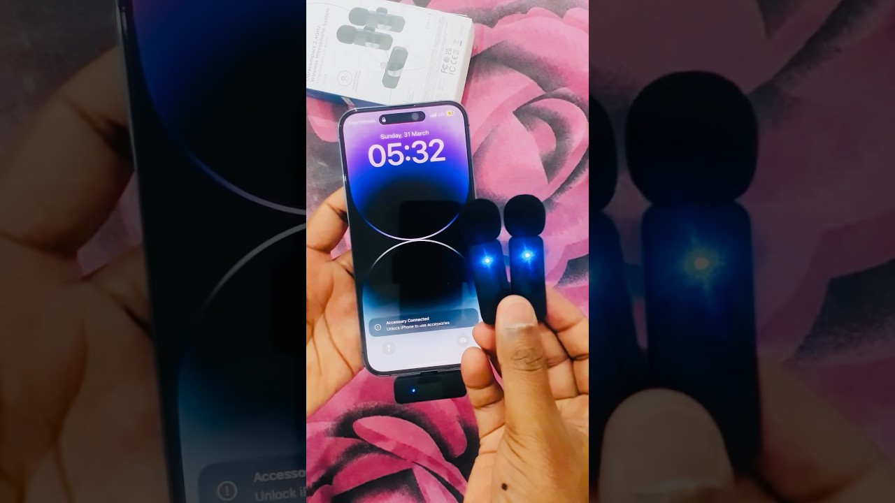BOYA BY-V2 wireless mic for iPhone - unboxing |  #wireless #microphone #boya #vlog #ytshorts