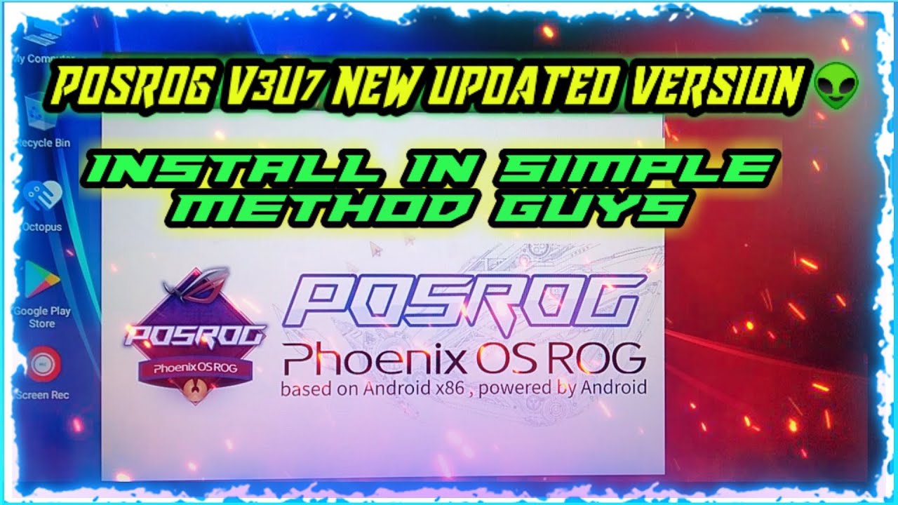posrog new updated version v3u7👽 || install💻 in simple method💖 || #posrog #phoenixos #rogphoenixos