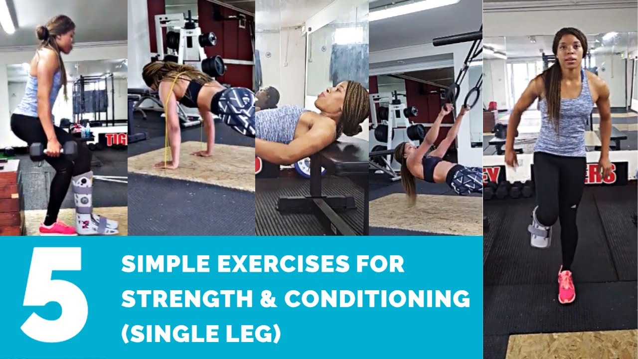 5 Simple Single Leg Workout Exercises for General Strength - Achilles Tendon Rehab 5-8 weeks post-op