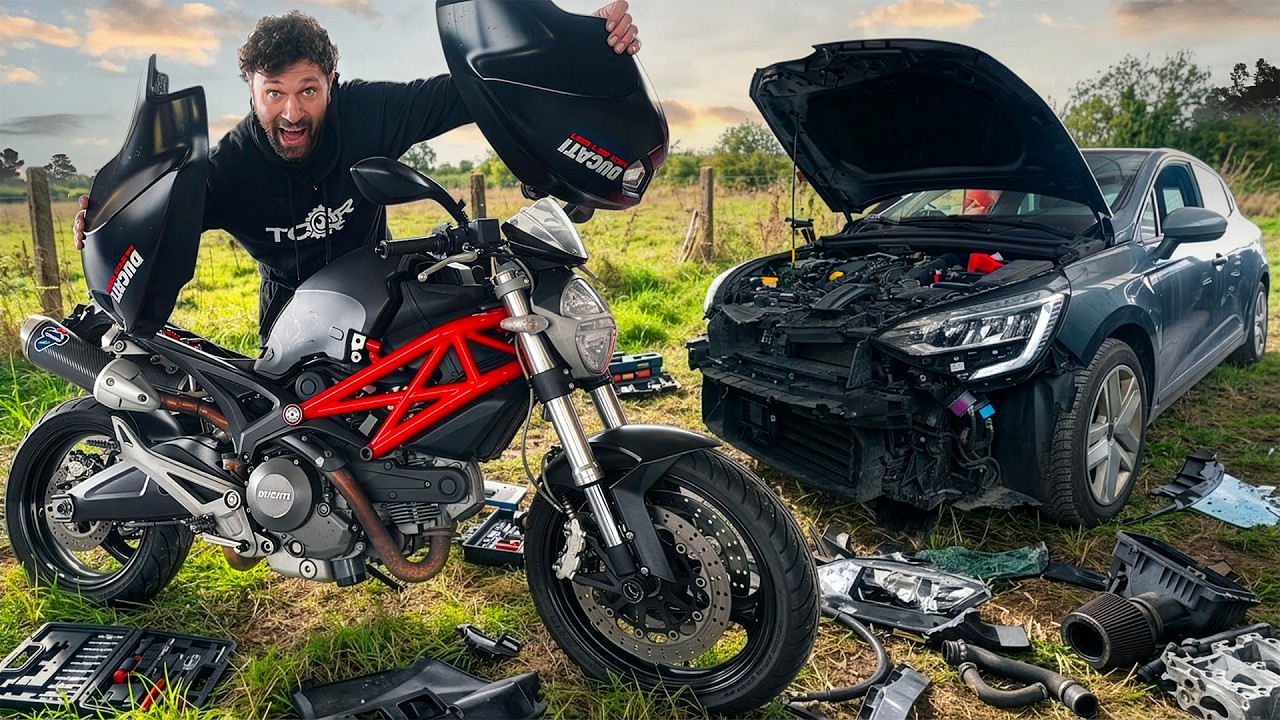 J'AI ACHET&Eacute; UNE DUCATI POUR 1100&euro; ET ON REPARE UNE CLIO 5 ACCIDENT&Eacute;E 
