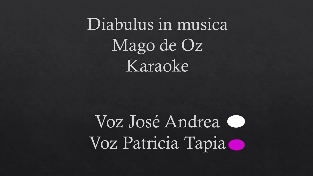 Mago de Oz Diabulus in musica Karaoke