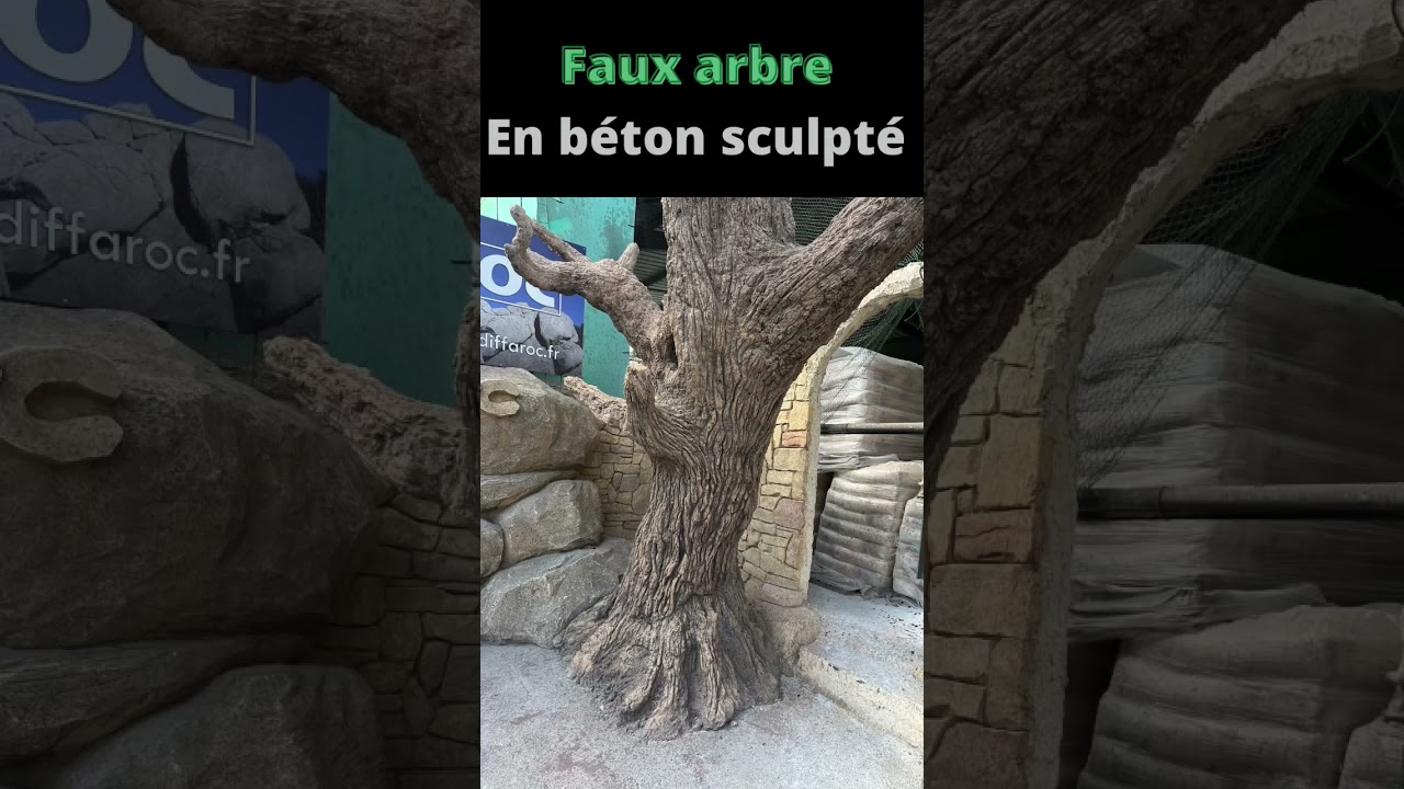 B&eacute;ton sculpt&eacute; imitation ARBRE 🌴 #art #sculpture