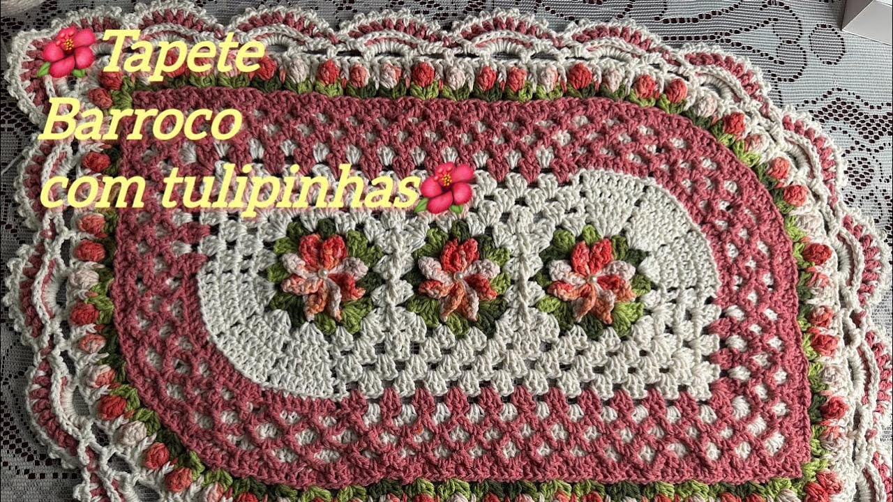 🌷Tapete barroco Flores e tulipa lindo na 