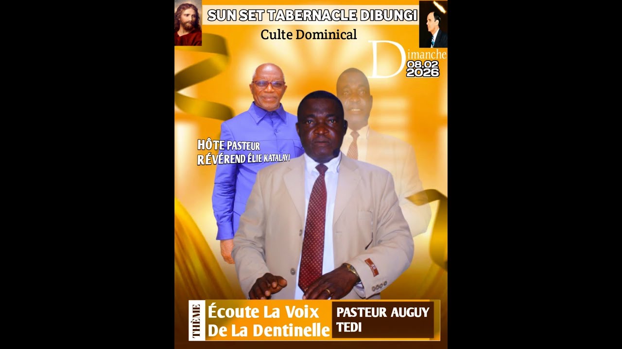 Culte du Dimanche 08.02.2026 | PASTEUR AUGUY TEDI | Dans Ecoute La Voix De La Sentinelle| STD