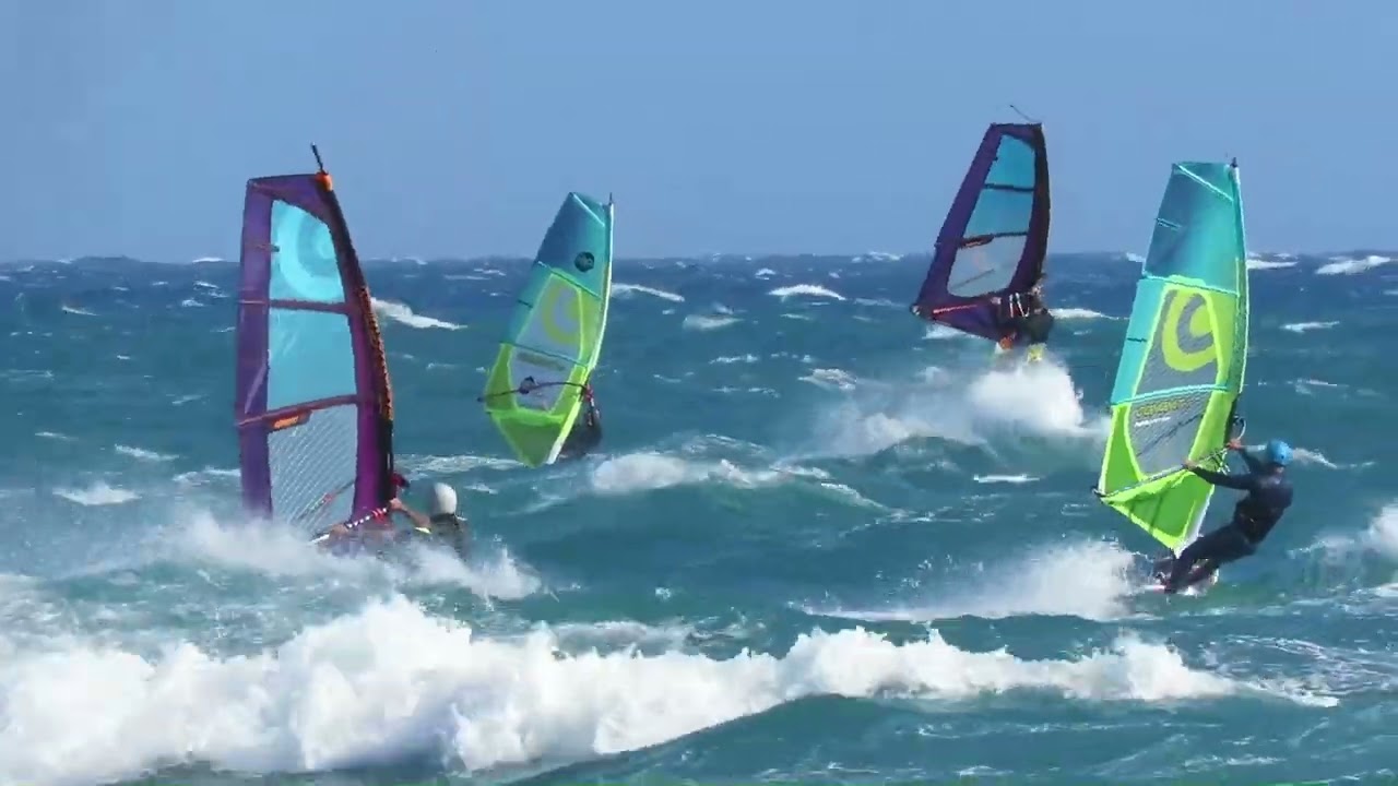 Windsurfing in Larnaca Kiti Raw Footage (extended)
