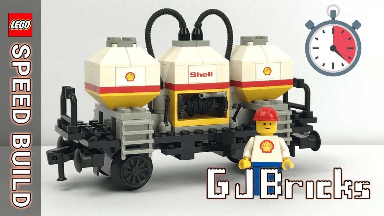 Classic LEGO City Train Shell Tanker Wagon Speed Build 🛢