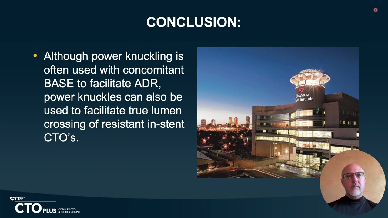Power Knuckle facilitated crossing of a resistant in-stent RCA CTO