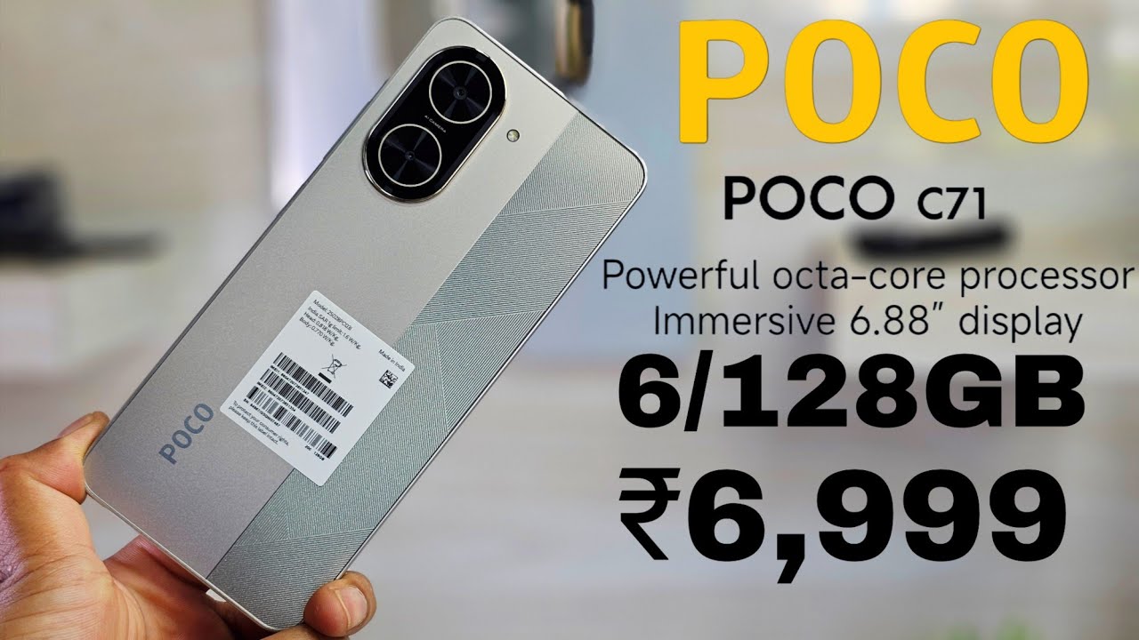 POCO C71 6/128GB Only 6,999 Rupees || Best Smartphone For You