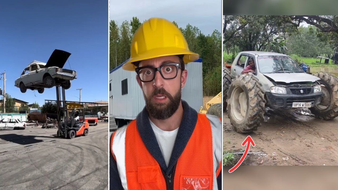 Когда строительство идёт совсем не так, как надо 😳🚜