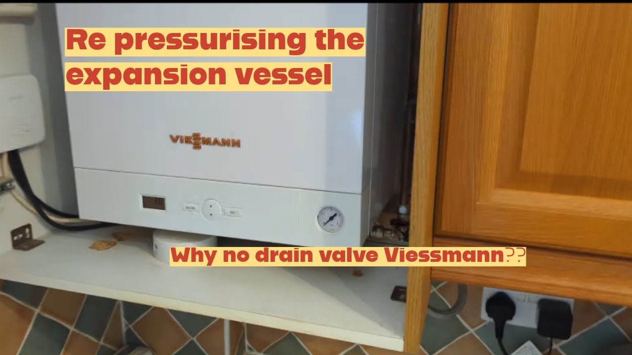 Viessmann boiler. Pressure on zero. Re pressurising the expansion vessel. No drain tap.