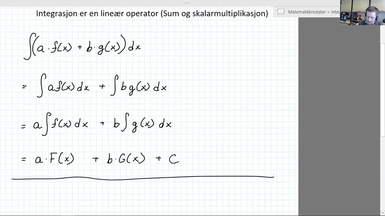 Integrasjon 2   Regneregler for ubestemte integral