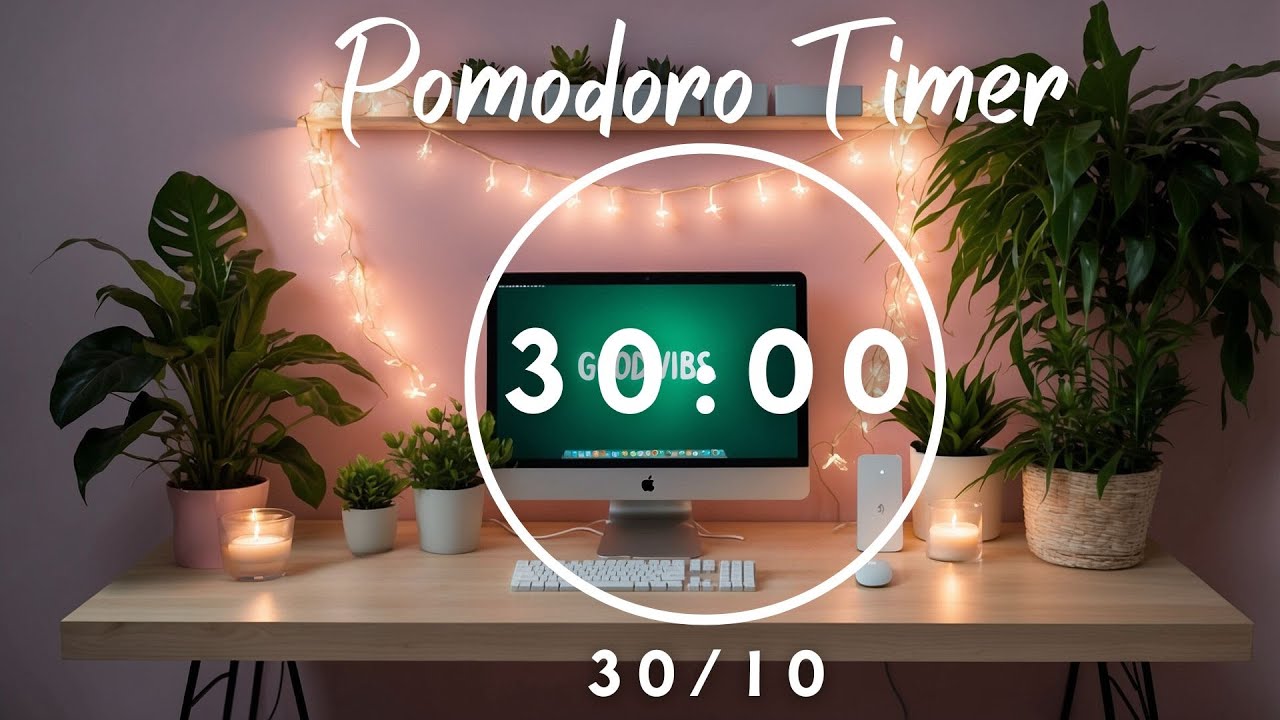 🌸ADHD Timer| Pomodoro Station 🌸 30/10 Pomodoro Timer for Focus 🎶 Lofi Music & Breaks for Studying