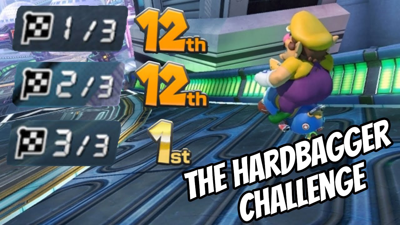 Mario Kart 8 Deluxe but I'm Stuck in LAST for Half the Race | The Hardbagger Challenge