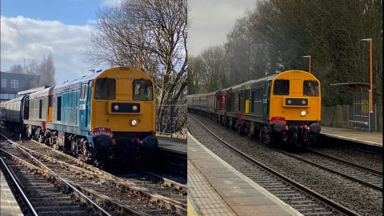 3 Class 20s Storm The Midlands | UK Railtours ‘Chopper Quartet’ & ‘Shakespearean Sonnet’ 21 & 22 Feb