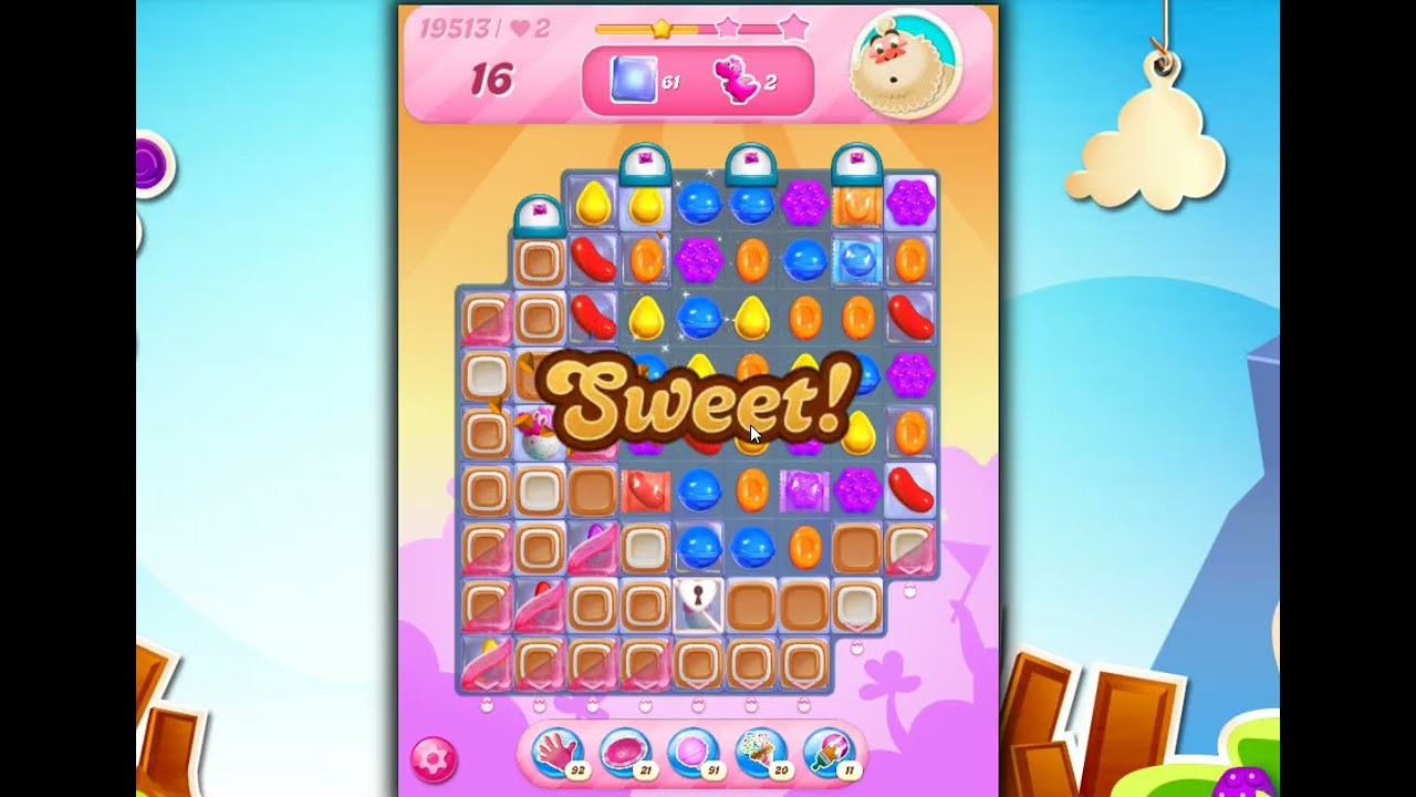 Candy Crush Saga Level 19513 no boosters