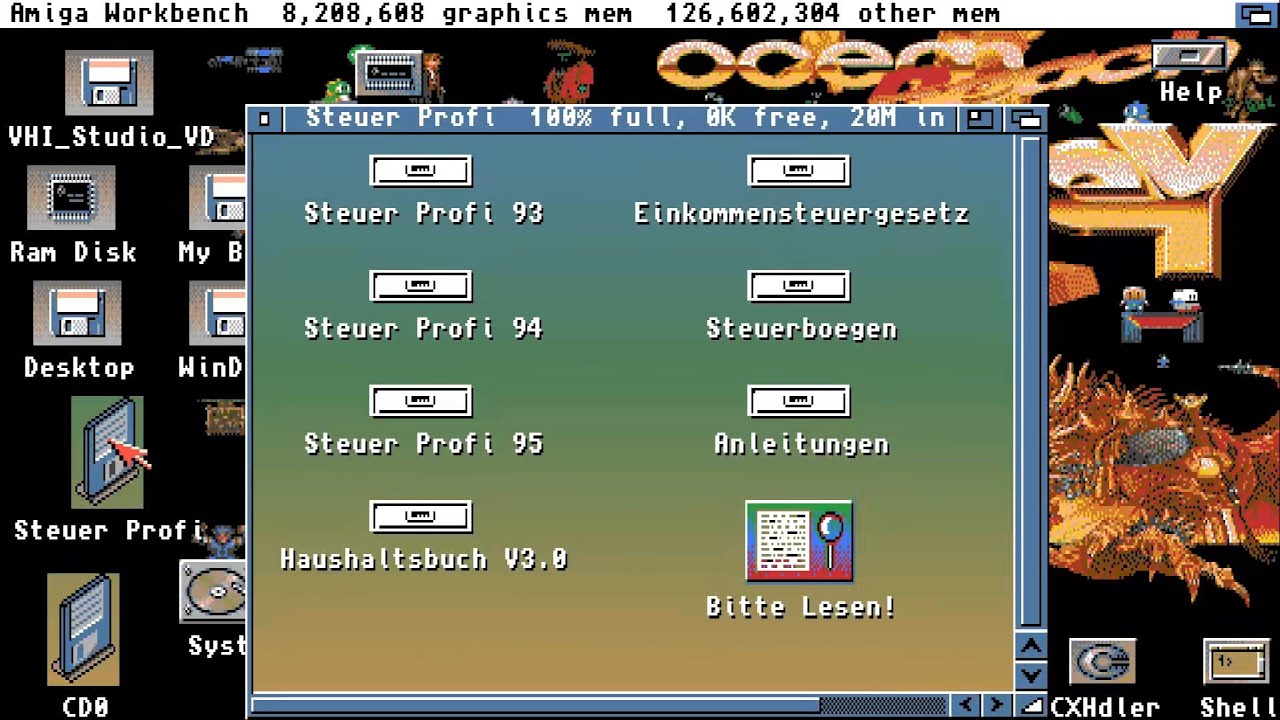 AMIGA Steuer Profi 95 CD Kollektion TAX PROFESSIONALS PROGRAM 93 94 95 ATTRACT MODE 1995 Schatztruhe