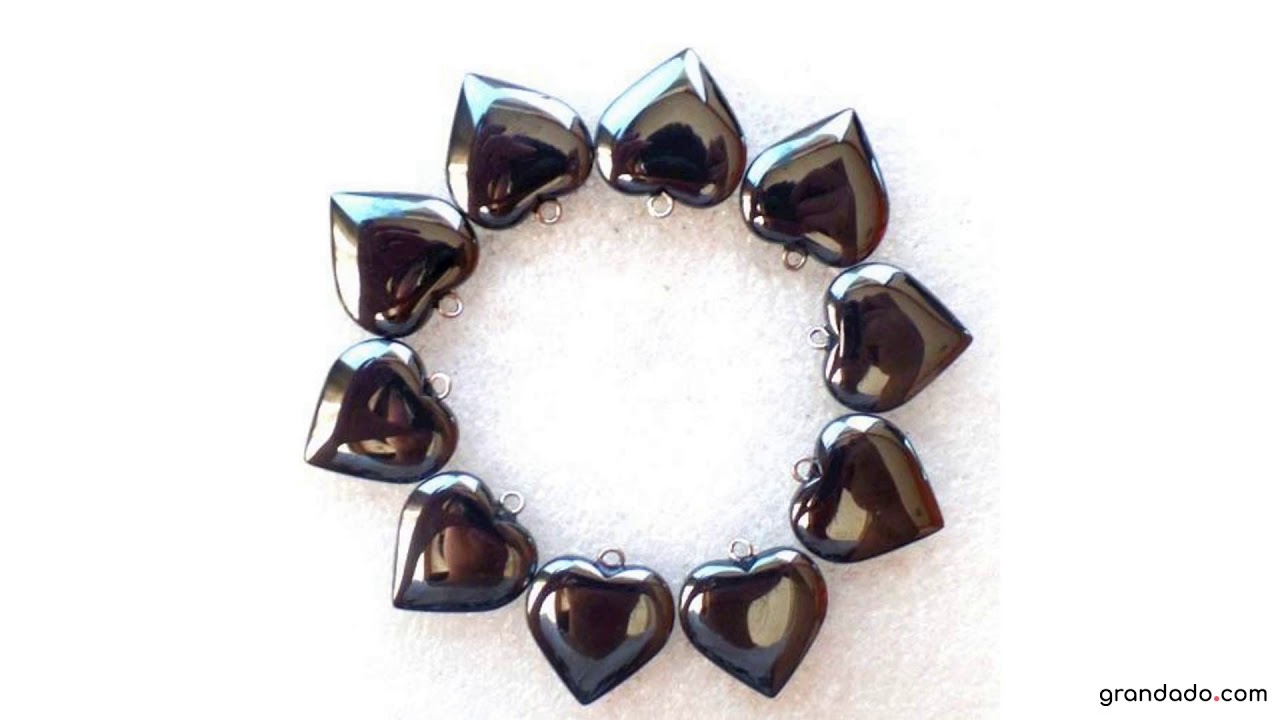 (10 stuks/partij)Natuurlijke Hematiet Hart Hanger Kraal 22x19x5mmMode-sieraden Z4871