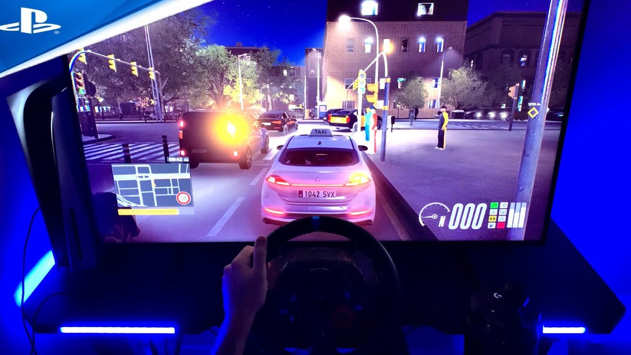 taxi life a city driving simulator with the Logitech g29 it&rsquo;s just amazing on ps5