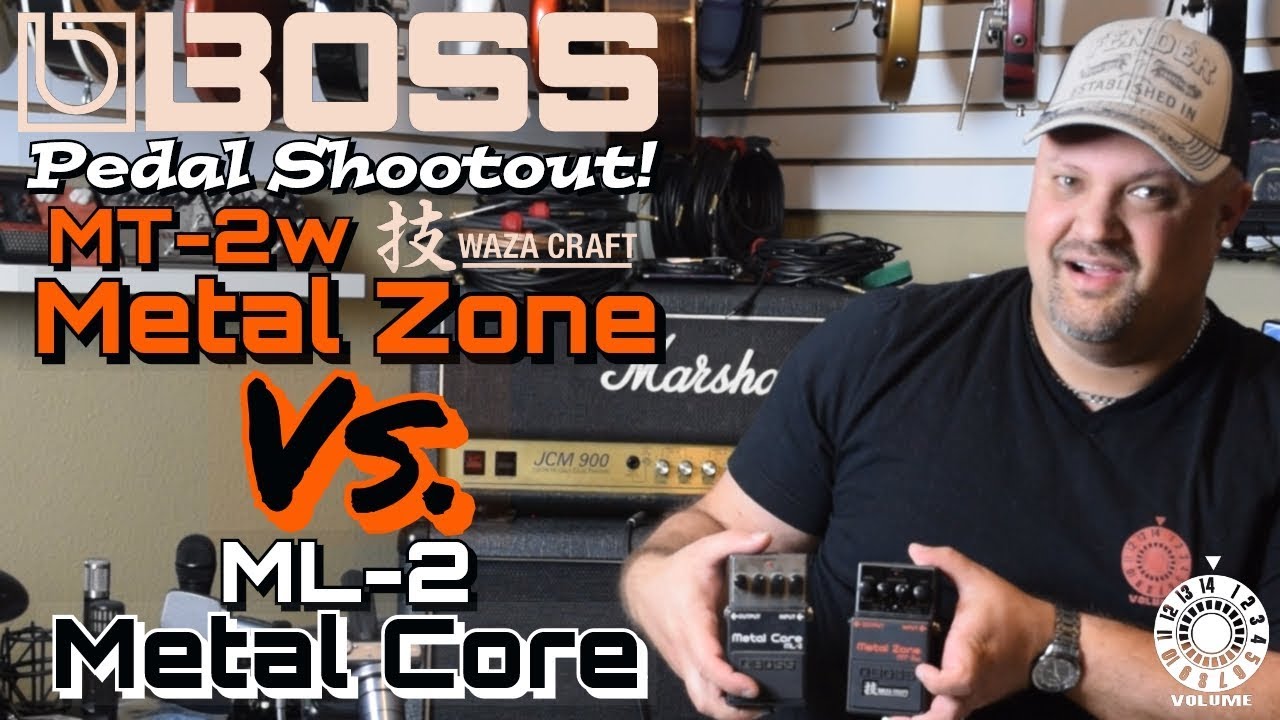 Boss Pedal Shootout! MT-2w Waza Craft Metal Zone Vs. ML-2 Metal Core