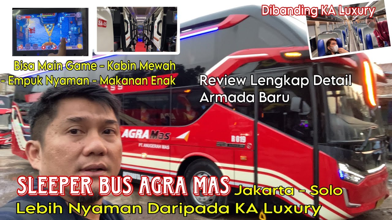 Sleeper Bus vs Kereta Api, Enak Mana? Review Lengkap Harga, Waktu Tempuh, Makan & Fasilitas Agra Mas