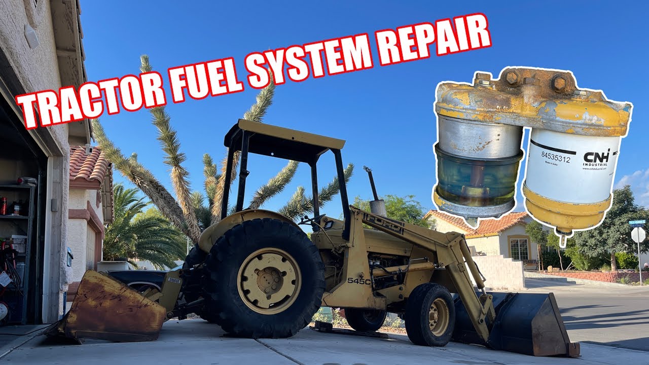Замена отстойника дизельного топлива и фильтра на моем тракторе Ford 545C Skip Loader 1988 года в...