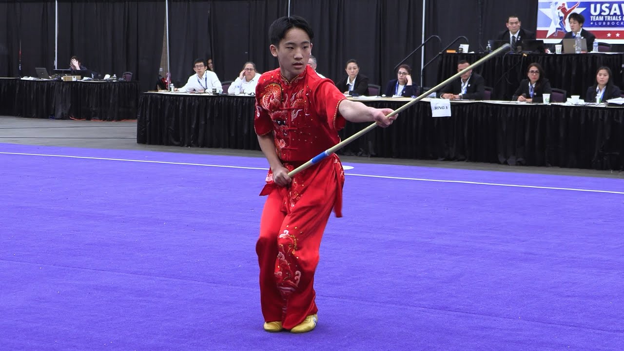 2023 USAWKF Wushu Adult Team Trials - Lin Zheng - Gunshu