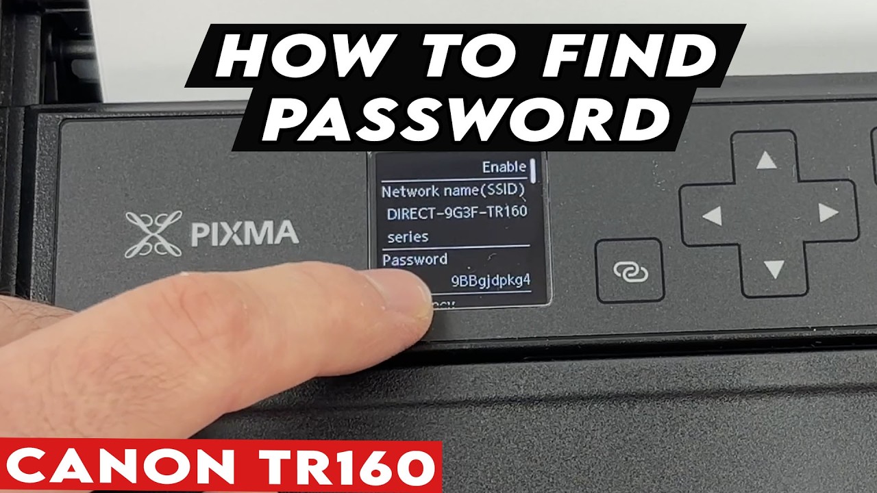 Canon PIXMA TR160: Как найти пароль