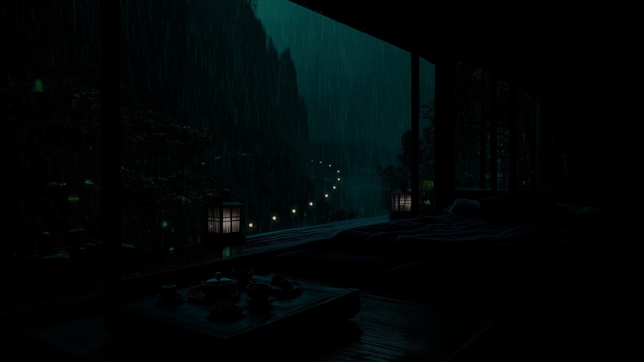 Peaceful Forest Cabin Rain Sounds 🌧 (No Ads) | Calm Bedroom Ambience for Deep Sleep