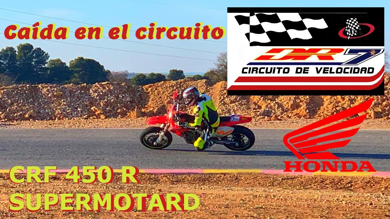 Estreno con caída la  Supermotard en el circuito DR7 | HONDA CRF 450 R | Rider Finneo
