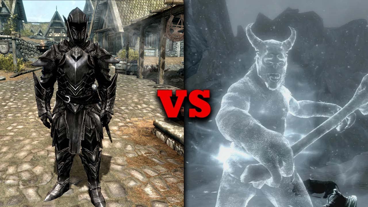 Skyrim - Ebony Warrior Vs Karstaag