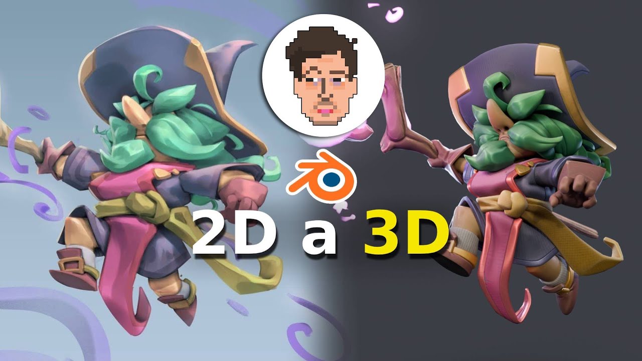 Hablando de como modele este Mago Estilizado en 3D