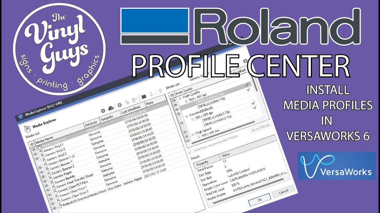 Downloading & Installing Media Profiles into Roland VersaWorks 6