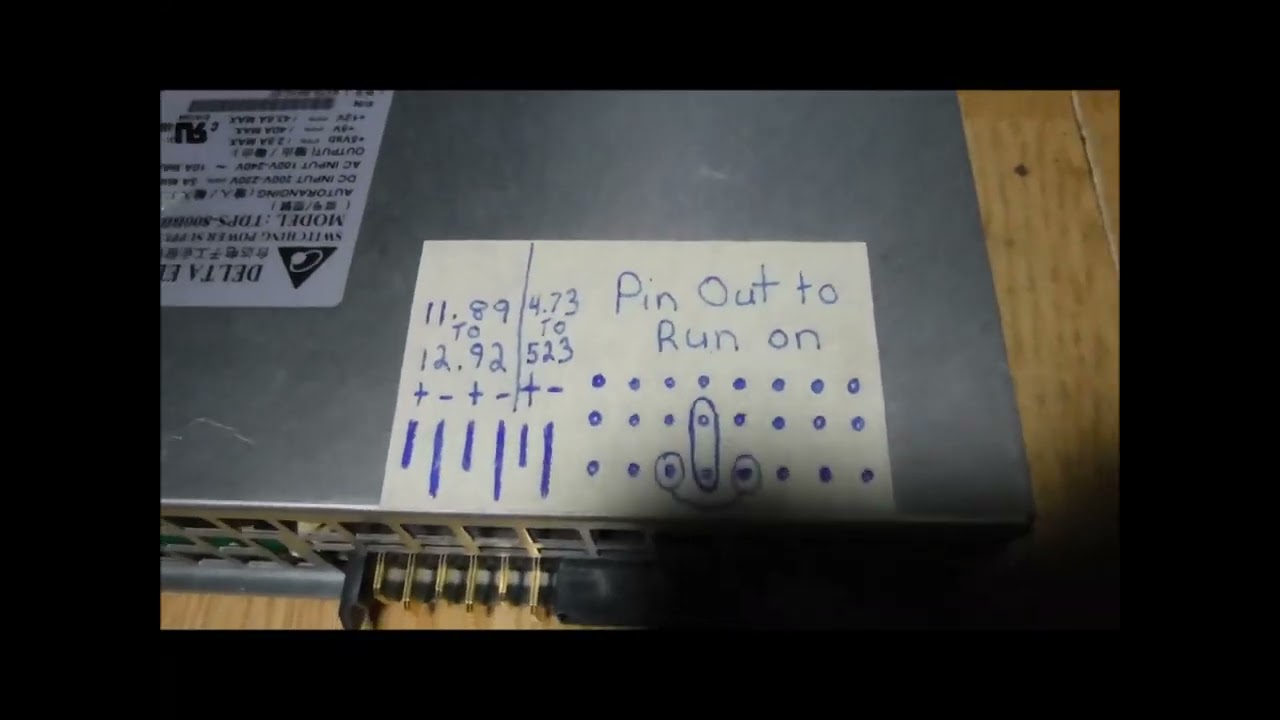 Delta TDPS 800BB A Power Supply Pin Out For It To Turn On