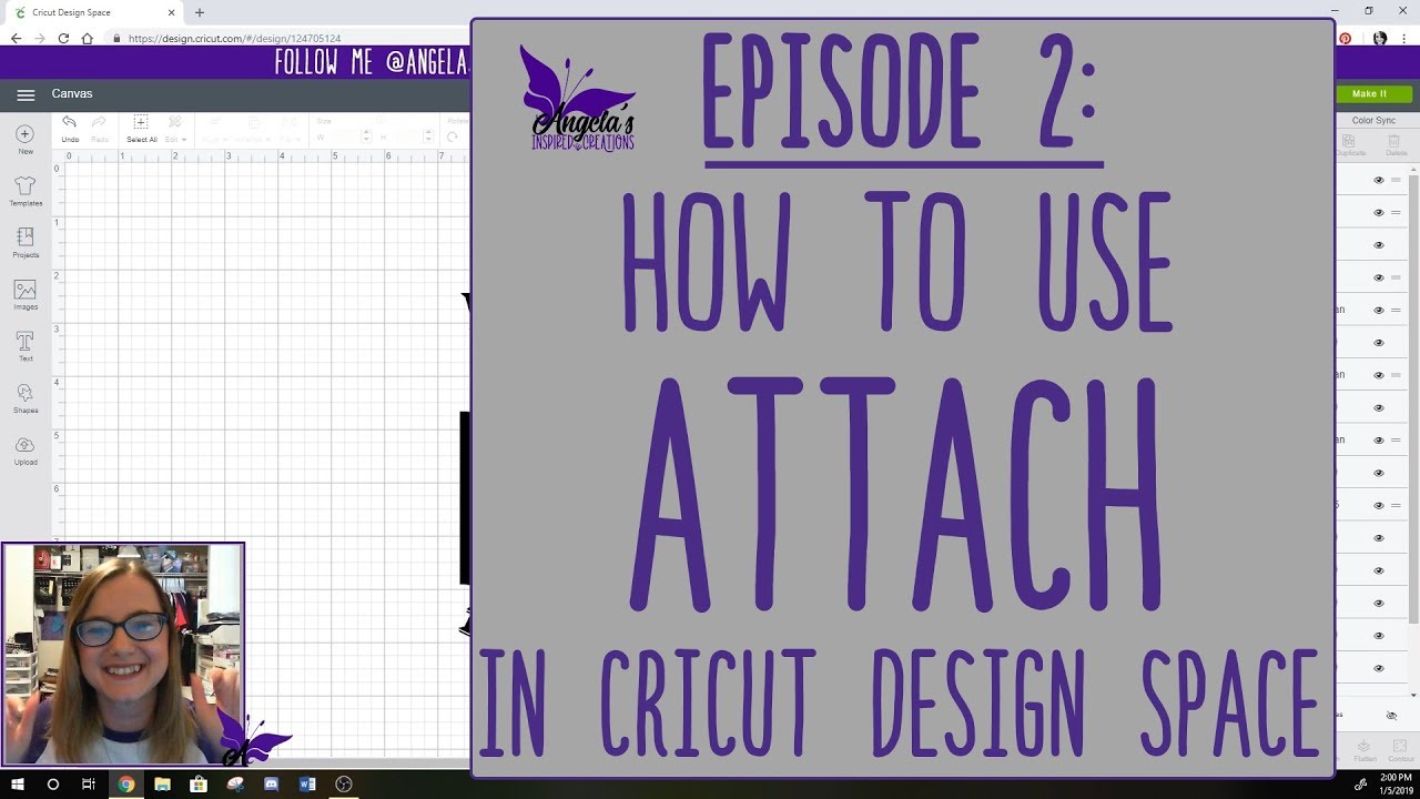 How to Use Attach in Cricut Design Space / Crafting Tutorial / Cricut Tutorial