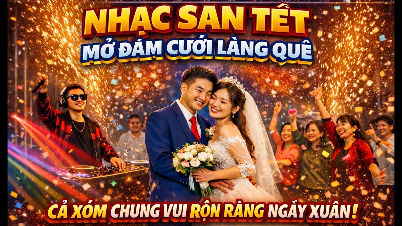 Nhạc Sàn Tết Mở Đám Cưới Làng Quê – Cả Xóm Chung Vui Rộn Ràng Ngày Xuân