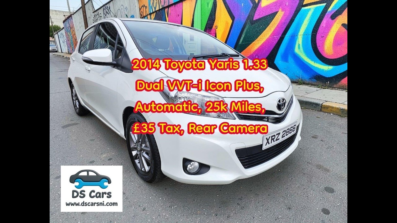 2014 Toyota Yaris Icon+ VVT-i Automatic with 25,100 miles, £35 Tax