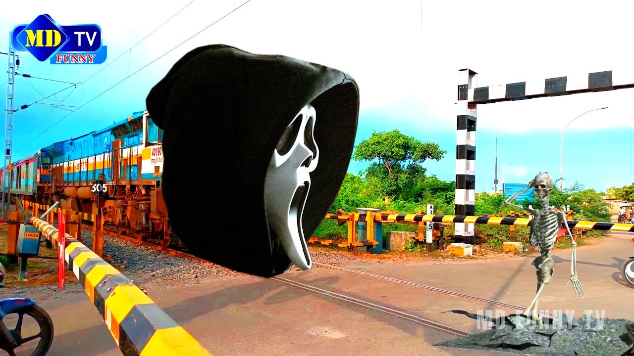 ghost face funny train video - horror train face funny video youtube - train video - funny video