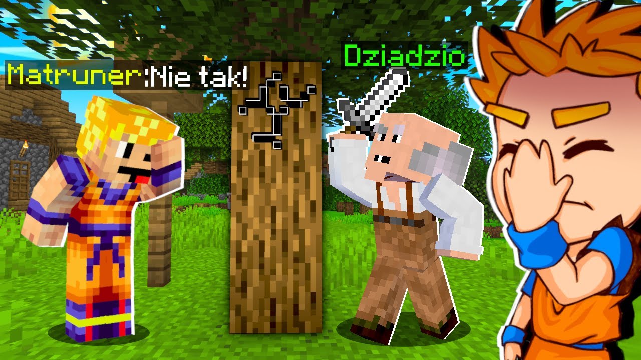 UCZĘ DZIADKA GRAĆ w MINECRAFT! *czy się nauczy?*