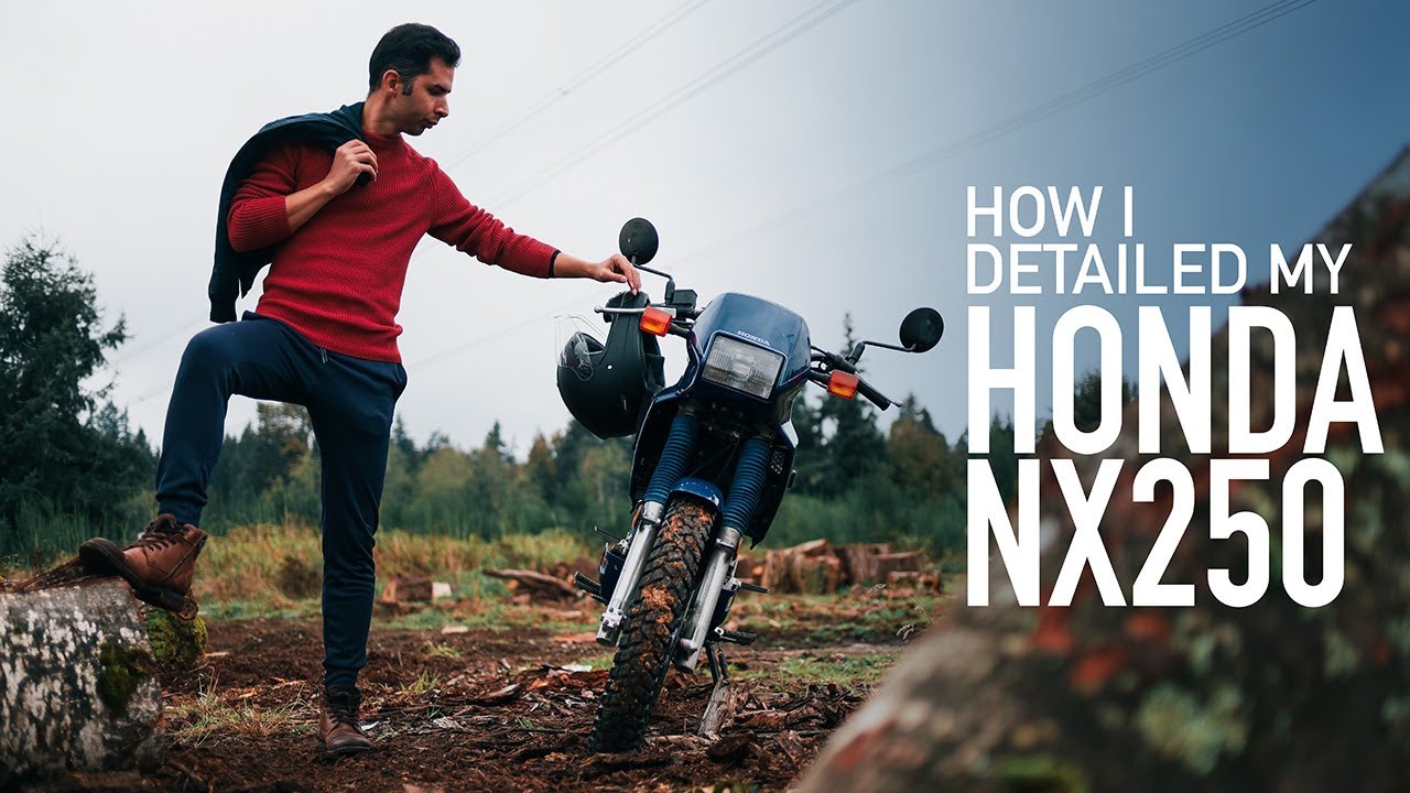 How did I detail my Honda NX250 motorcycle?