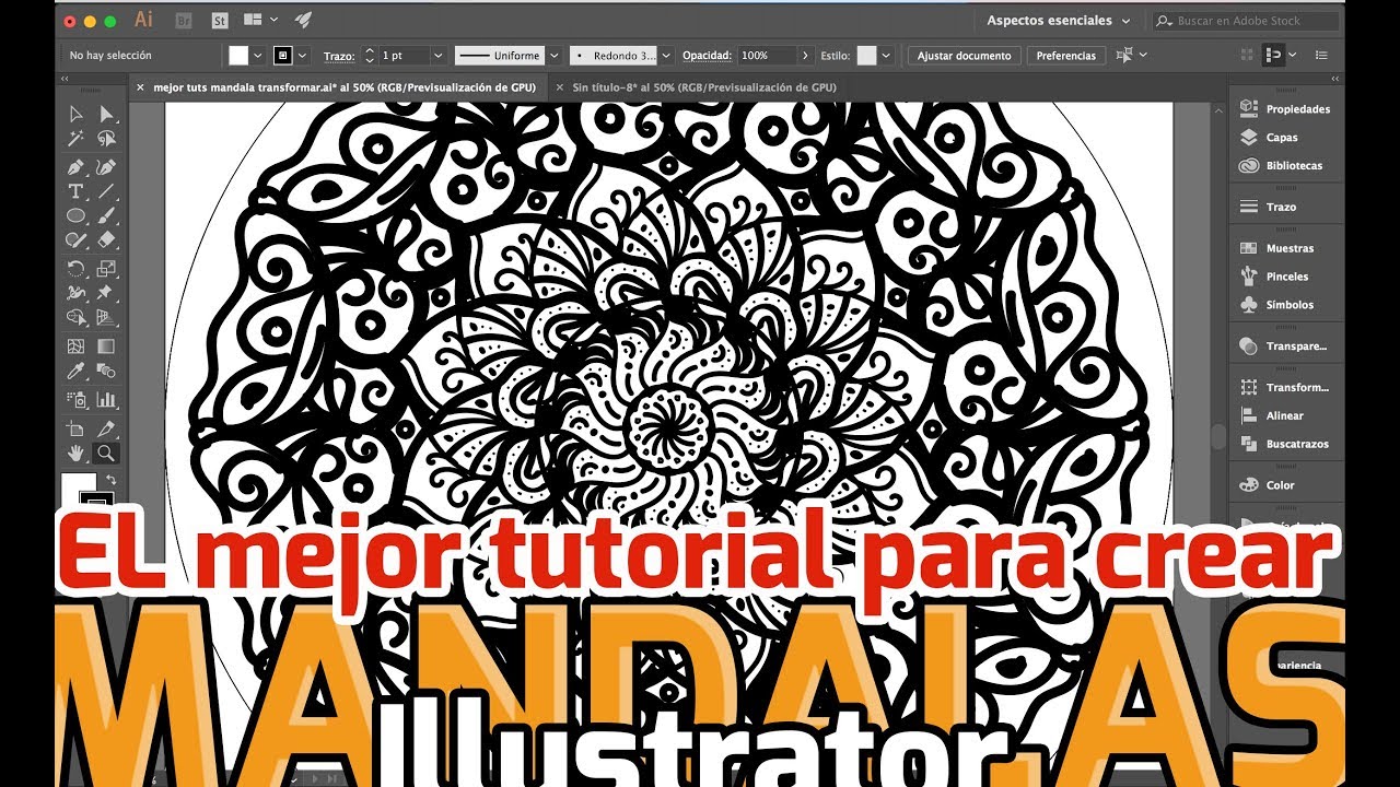 El mejor tutorial para crear mandalas en Illustrator
