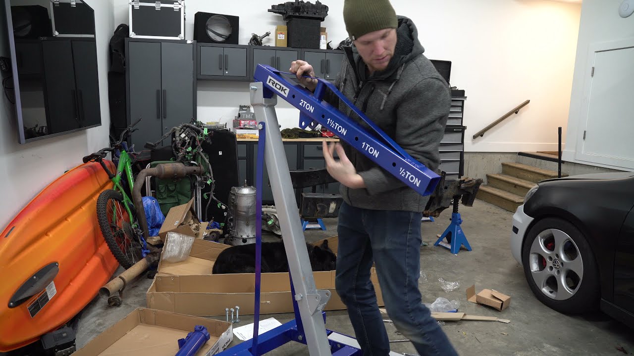 HOW TO ASSEMBLE A 2 TON FOLDING SHOP CRANE ENGINE HOIST