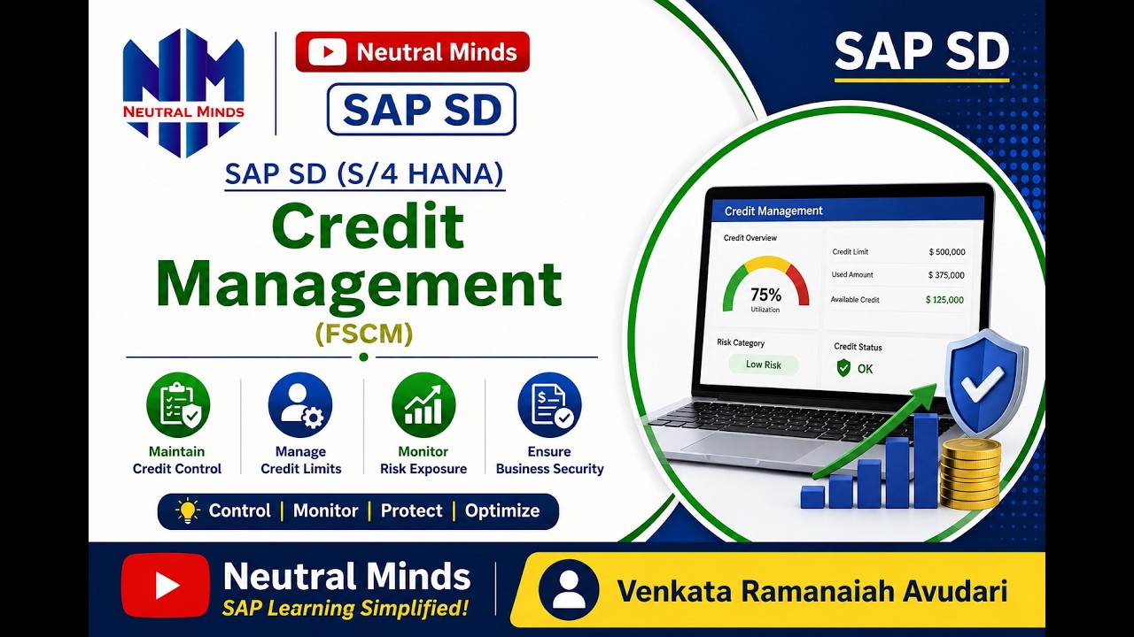 SAP SD S/4 HANA FSCM CREDIT MANAGEMENT WITH CONFIGURATION
