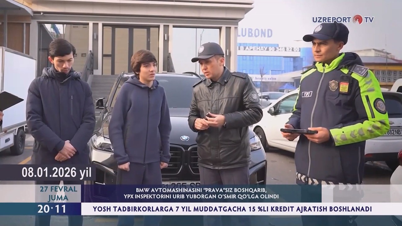 “BMW” avtomashinasini “prava“siz boshqarib, YPX inspektorini urib yuborgan oʻsmir  (Toshkent)