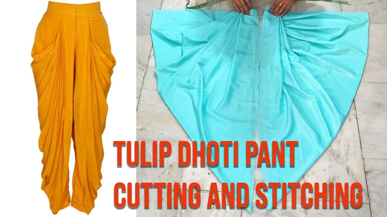 Tulip Dhoti Pant Cutting and stitching !! Step by step very easy tutorial ||