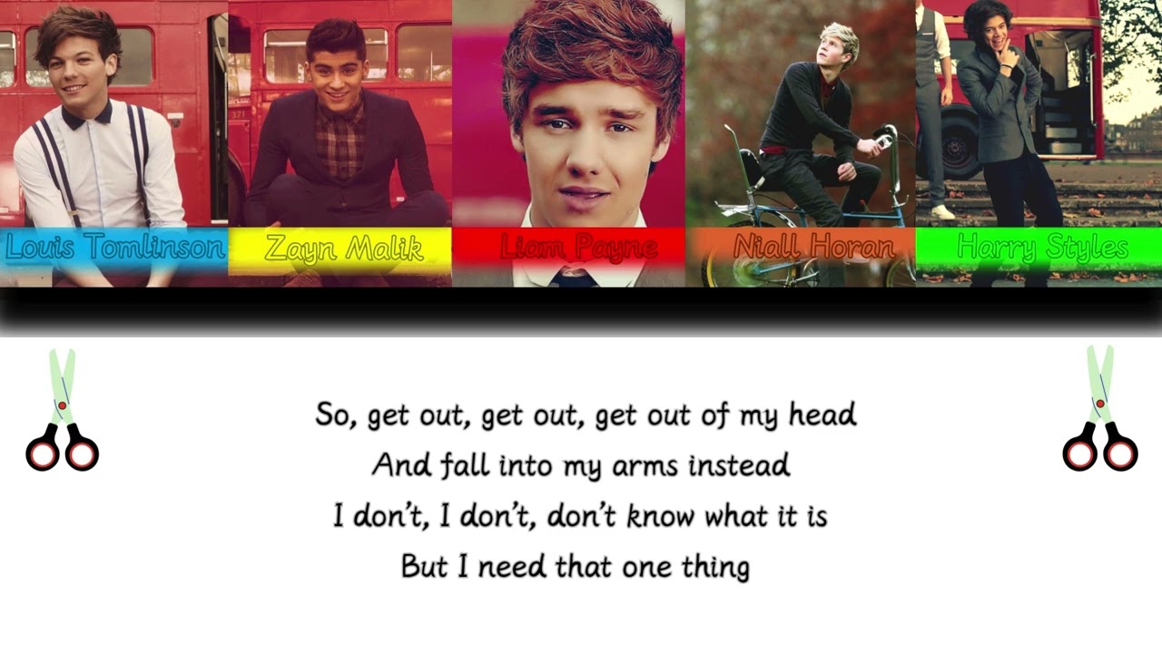 One Direction - One Thing Color Coded Lyrics