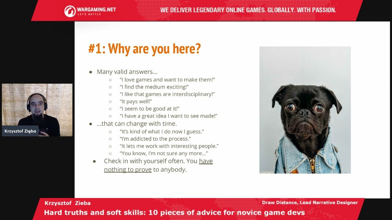 Krzysztof  Zięba - Hard truths and soft skills: 10 pieces of advice for novice game devs