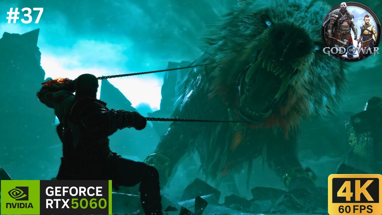 GARM THE GIANT WOLF BOSS in GOD OF WAR RAGNAROK (FULL GAME)