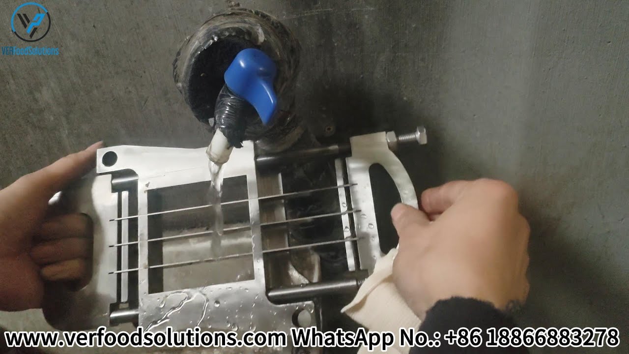 VERFOODSOLUTIONS How to Clean the Cutting Blade Sets for the Frozen Meat Cutting Machine